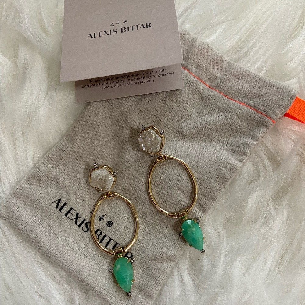 Alexis Bittar Earrings: Druzy Stone